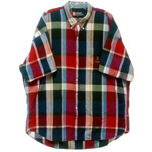 Vintage Chaps Ralph Lauren Men's Shirt XL Plaid ButtonDown CRL Crown Crest Logo
